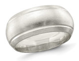 Men's 9mm Satin Finish Wedding Band Ring in Sterling Silver